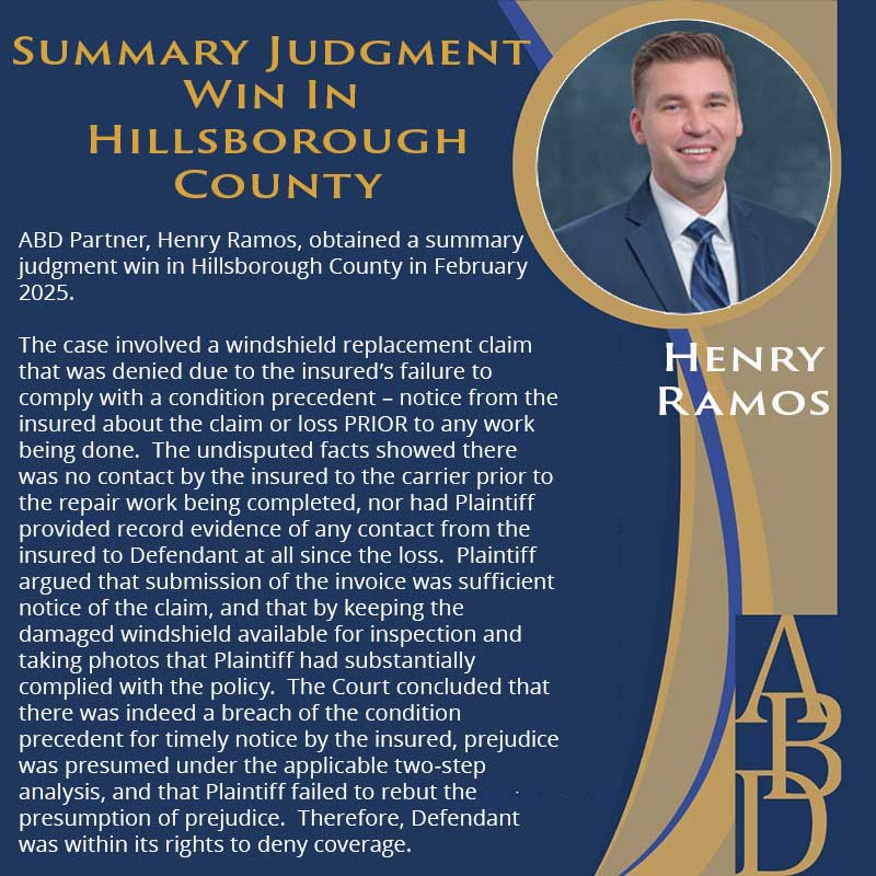 Summary Judgment - Orange County